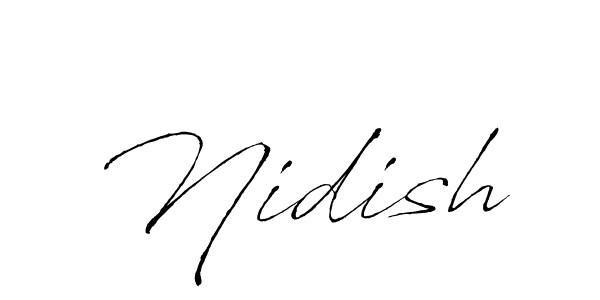 This is the best signature style for the Nidish name. Also you like these signature font (Antro_Vectra). Mix name signature. Nidish signature style 6 images and pictures png