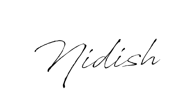 The best way (Antro_Vectra) to make a short signature is to pick only two or three words in your name. The name Nidish include a total of six letters. For converting this name. Nidish signature style 6 images and pictures png