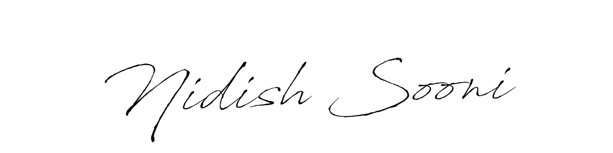 if you are searching for the best signature style for your name Nidish Sooni. so please give up your signature search. here we have designed multiple signature styles  using Antro_Vectra. Nidish Sooni signature style 6 images and pictures png