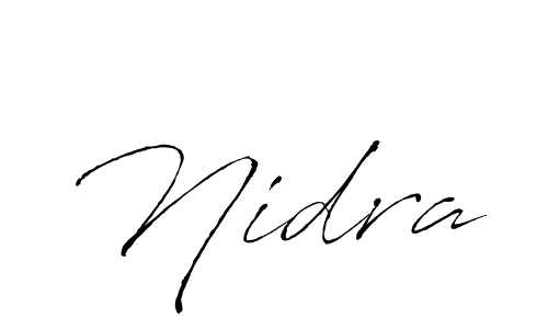 Nidra stylish signature style. Best Handwritten Sign (Antro_Vectra) for my name. Handwritten Signature Collection Ideas for my name Nidra. Nidra signature style 6 images and pictures png