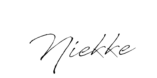 Design your own signature with our free online signature maker. With this signature software, you can create a handwritten (Antro_Vectra) signature for name Niekke. Niekke signature style 6 images and pictures png