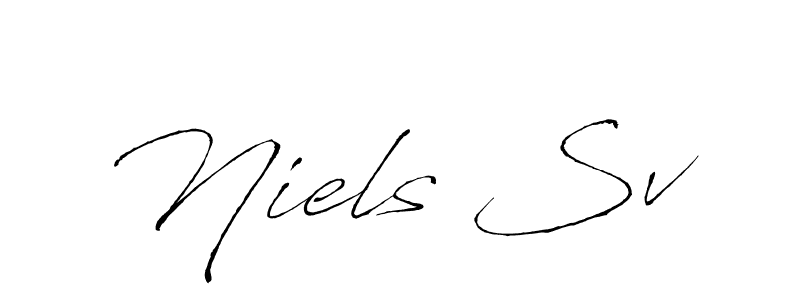 Similarly Antro_Vectra is the best handwritten signature design. Signature creator online .You can use it as an online autograph creator for name Niels Sv. Niels Sv signature style 6 images and pictures png