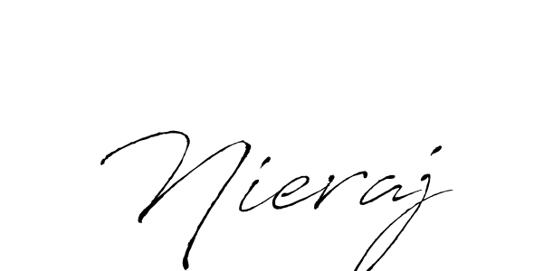 Also we have Nieraj name is the best signature style. Create professional handwritten signature collection using Antro_Vectra autograph style. Nieraj signature style 6 images and pictures png