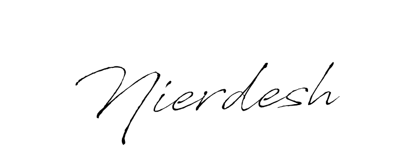 Nierdesh stylish signature style. Best Handwritten Sign (Antro_Vectra) for my name. Handwritten Signature Collection Ideas for my name Nierdesh. Nierdesh signature style 6 images and pictures png