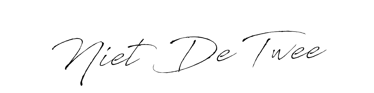 How to make Niet De Twee name signature. Use Antro_Vectra style for creating short signs online. This is the latest handwritten sign. Niet De Twee signature style 6 images and pictures png