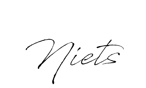 Create a beautiful signature design for name Niets. With this signature (Antro_Vectra) fonts, you can make a handwritten signature for free. Niets signature style 6 images and pictures png