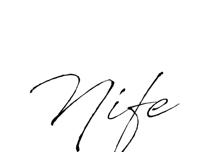 Use a signature maker to create a handwritten signature online. With this signature software, you can design (Antro_Vectra) your own signature for name Nife. Nife signature style 6 images and pictures png