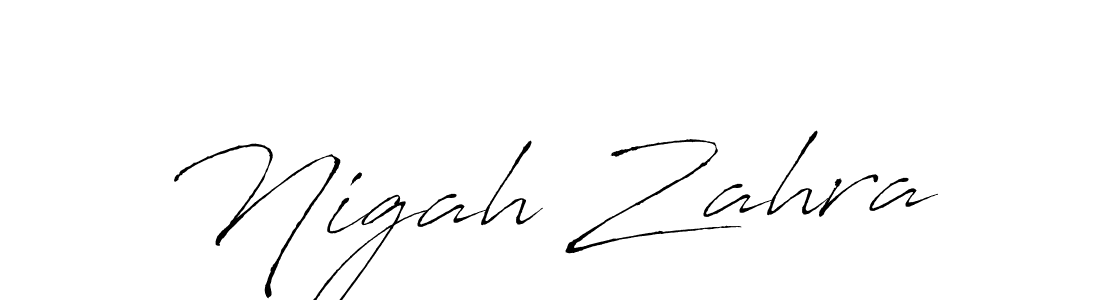 Use a signature maker to create a handwritten signature online. With this signature software, you can design (Antro_Vectra) your own signature for name Nigah Zahra. Nigah Zahra signature style 6 images and pictures png