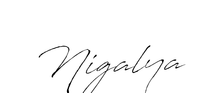 How to make Nigalya signature? Antro_Vectra is a professional autograph style. Create handwritten signature for Nigalya name. Nigalya signature style 6 images and pictures png