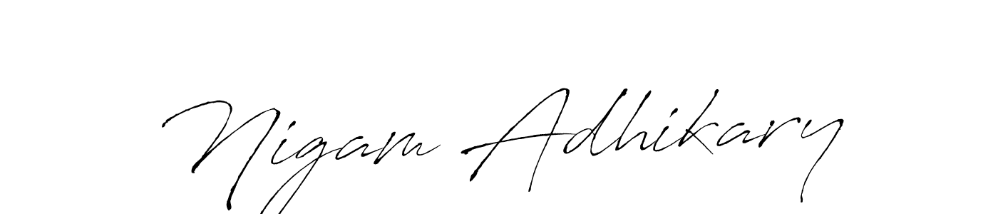 Similarly Antro_Vectra is the best handwritten signature design. Signature creator online .You can use it as an online autograph creator for name Nigam Adhikary. Nigam Adhikary signature style 6 images and pictures png