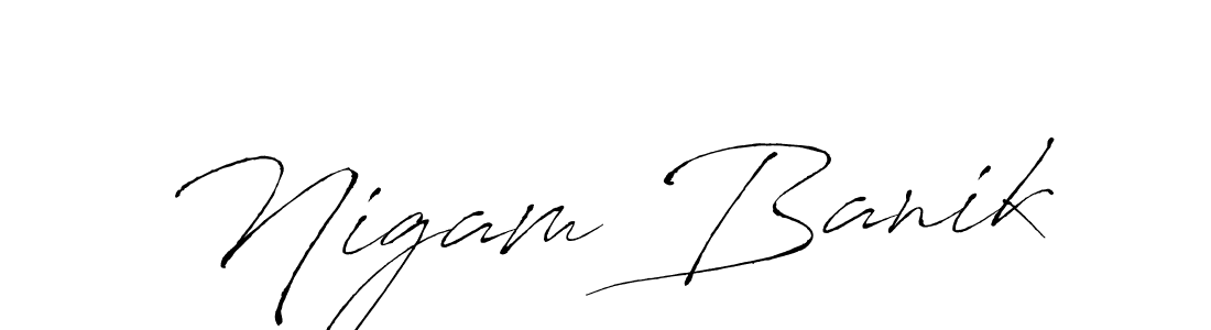 Make a beautiful signature design for name Nigam Banik. Use this online signature maker to create a handwritten signature for free. Nigam Banik signature style 6 images and pictures png