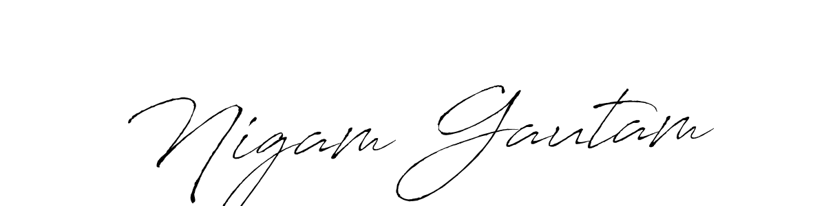 Create a beautiful signature design for name Nigam Gautam. With this signature (Antro_Vectra) fonts, you can make a handwritten signature for free. Nigam Gautam signature style 6 images and pictures png