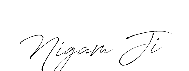 How to Draw Nigam Ji signature style? Antro_Vectra is a latest design signature styles for name Nigam Ji. Nigam Ji signature style 6 images and pictures png