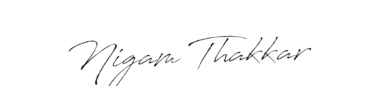 This is the best signature style for the Nigam Thakkar name. Also you like these signature font (Antro_Vectra). Mix name signature. Nigam Thakkar signature style 6 images and pictures png