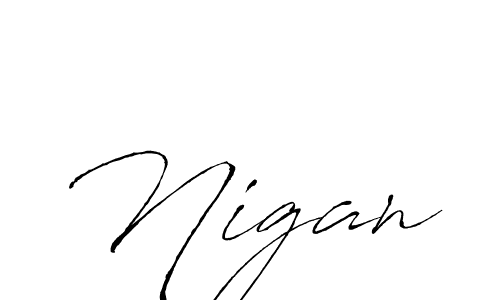 Create a beautiful signature design for name Nigan. With this signature (Antro_Vectra) fonts, you can make a handwritten signature for free. Nigan signature style 6 images and pictures png