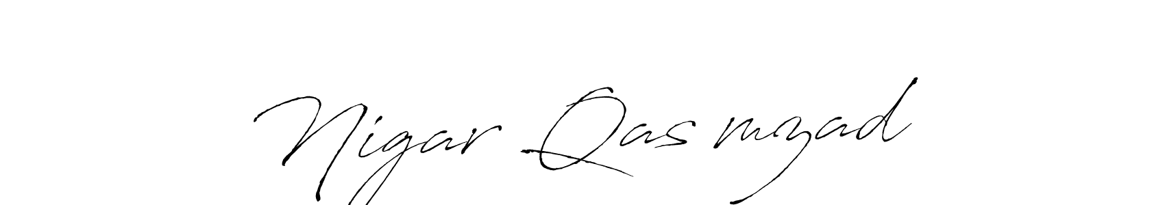 Make a beautiful signature design for name Nigar Qasımzadə. With this signature (Antro_Vectra) style, you can create a handwritten signature for free. Nigar Qasımzadə signature style 6 images and pictures png