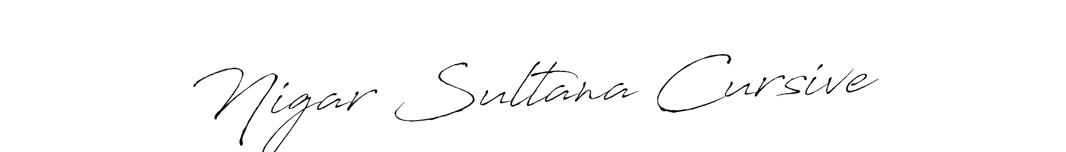 You should practise on your own different ways (Antro_Vectra) to write your name (Nigar Sultana Cursive) in signature. don't let someone else do it for you. Nigar Sultana Cursive signature style 6 images and pictures png