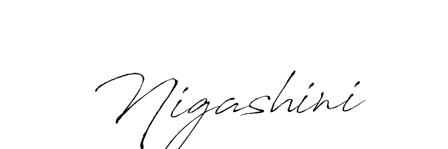 Design your own signature with our free online signature maker. With this signature software, you can create a handwritten (Antro_Vectra) signature for name Nigashini. Nigashini signature style 6 images and pictures png