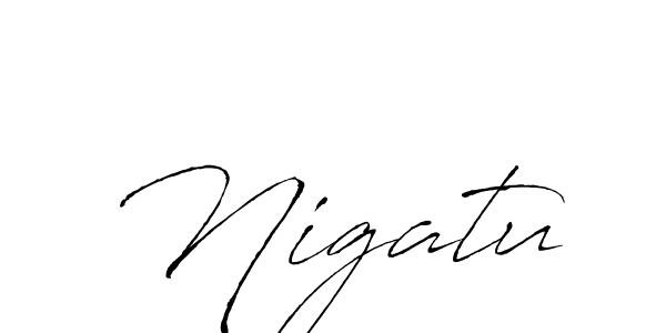 How to make Nigatu signature? Antro_Vectra is a professional autograph style. Create handwritten signature for Nigatu name. Nigatu signature style 6 images and pictures png