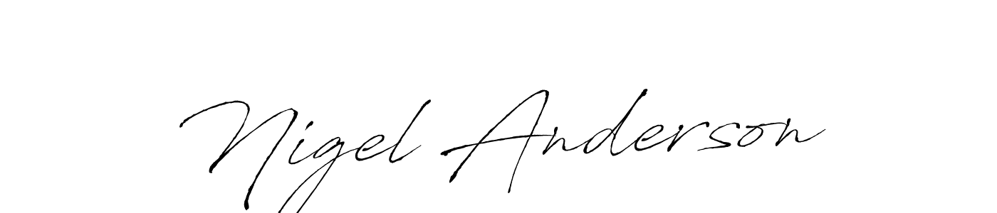 How to make Nigel Anderson name signature. Use Antro_Vectra style for creating short signs online. This is the latest handwritten sign. Nigel Anderson signature style 6 images and pictures png