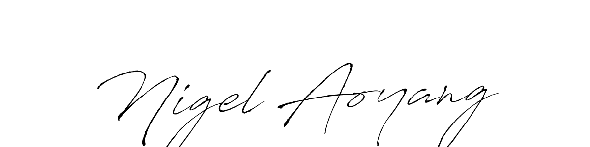 Make a beautiful signature design for name Nigel Aoyang. With this signature (Antro_Vectra) style, you can create a handwritten signature for free. Nigel Aoyang signature style 6 images and pictures png