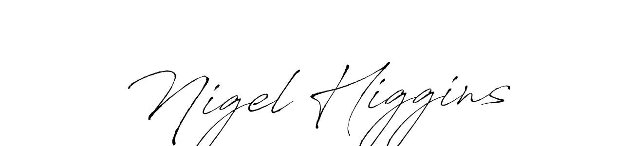 Nigel Higgins stylish signature style. Best Handwritten Sign (Antro_Vectra) for my name. Handwritten Signature Collection Ideas for my name Nigel Higgins. Nigel Higgins signature style 6 images and pictures png