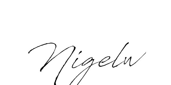 You should practise on your own different ways (Antro_Vectra) to write your name (Nigelw) in signature. don't let someone else do it for you. Nigelw signature style 6 images and pictures png