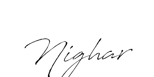 Nighar stylish signature style. Best Handwritten Sign (Antro_Vectra) for my name. Handwritten Signature Collection Ideas for my name Nighar. Nighar signature style 6 images and pictures png