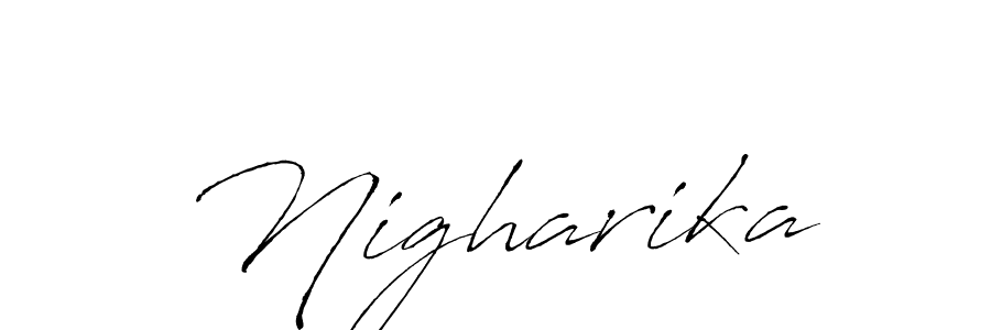 Design your own signature with our free online signature maker. With this signature software, you can create a handwritten (Antro_Vectra) signature for name Nigharika. Nigharika signature style 6 images and pictures png