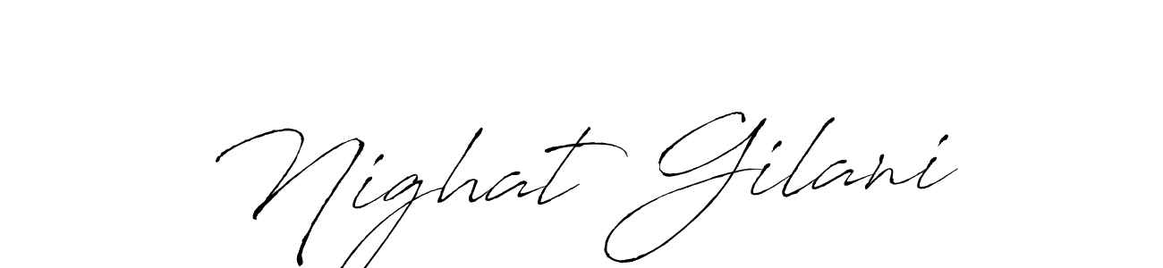 Make a beautiful signature design for name Nighat Gilani. Use this online signature maker to create a handwritten signature for free. Nighat Gilani signature style 6 images and pictures png