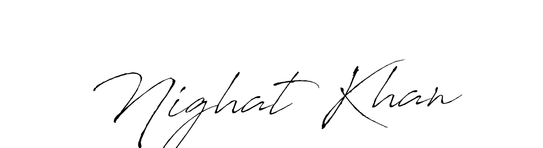 Similarly Antro_Vectra is the best handwritten signature design. Signature creator online .You can use it as an online autograph creator for name Nighat Khan. Nighat Khan signature style 6 images and pictures png