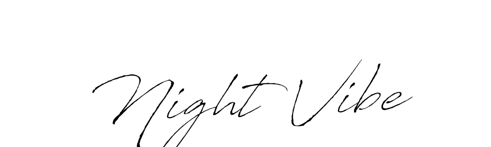 Make a beautiful signature design for name Night Vibe. With this signature (Antro_Vectra) style, you can create a handwritten signature for free. Night Vibe signature style 6 images and pictures png