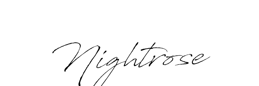 Design your own signature with our free online signature maker. With this signature software, you can create a handwritten (Antro_Vectra) signature for name Nightrose. Nightrose signature style 6 images and pictures png