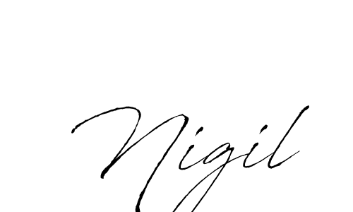 Create a beautiful signature design for name Nigil. With this signature (Antro_Vectra) fonts, you can make a handwritten signature for free. Nigil signature style 6 images and pictures png