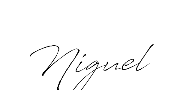 if you are searching for the best signature style for your name Niguel. so please give up your signature search. here we have designed multiple signature styles  using Antro_Vectra. Niguel signature style 6 images and pictures png