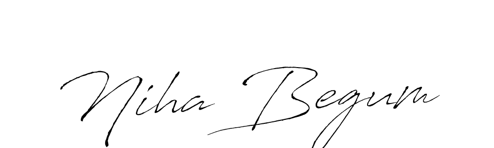 The best way (Antro_Vectra) to make a short signature is to pick only two or three words in your name. The name Niha Begum include a total of six letters. For converting this name. Niha Begum signature style 6 images and pictures png