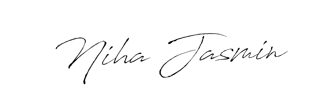 How to make Niha Jasmin signature? Antro_Vectra is a professional autograph style. Create handwritten signature for Niha Jasmin name. Niha Jasmin signature style 6 images and pictures png