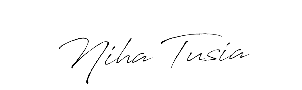 The best way (Antro_Vectra) to make a short signature is to pick only two or three words in your name. The name Niha Tusia include a total of six letters. For converting this name. Niha Tusia signature style 6 images and pictures png
