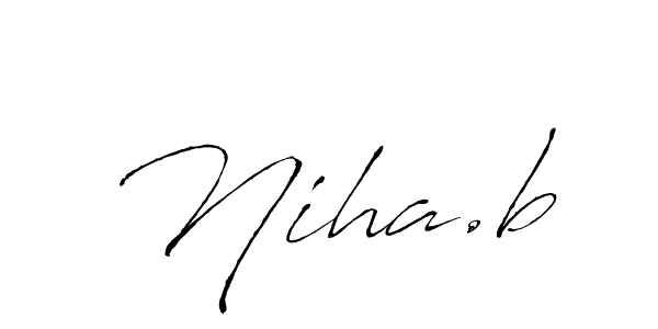 Also we have Niha.b name is the best signature style. Create professional handwritten signature collection using Antro_Vectra autograph style. Niha.b signature style 6 images and pictures png