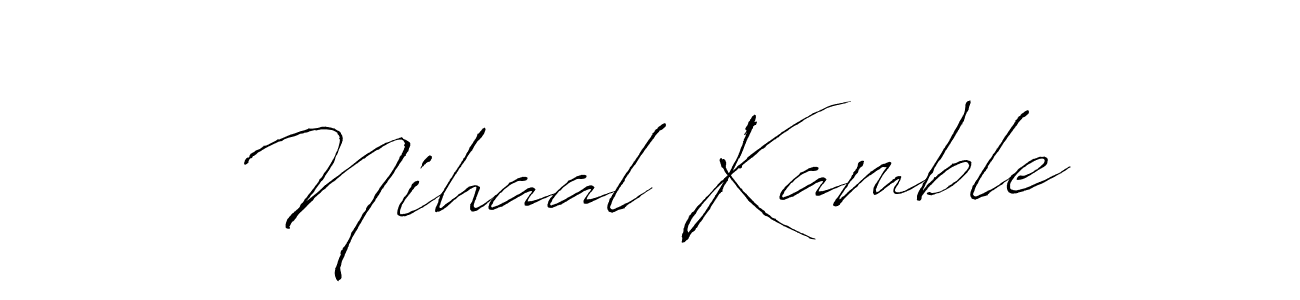 Nihaal Kamble stylish signature style. Best Handwritten Sign (Antro_Vectra) for my name. Handwritten Signature Collection Ideas for my name Nihaal Kamble. Nihaal Kamble signature style 6 images and pictures png