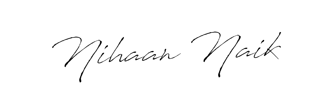 Make a beautiful signature design for name Nihaan Naik. With this signature (Antro_Vectra) style, you can create a handwritten signature for free. Nihaan Naik signature style 6 images and pictures png