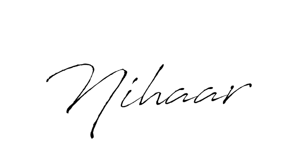 Design your own signature with our free online signature maker. With this signature software, you can create a handwritten (Antro_Vectra) signature for name Nihaar. Nihaar signature style 6 images and pictures png