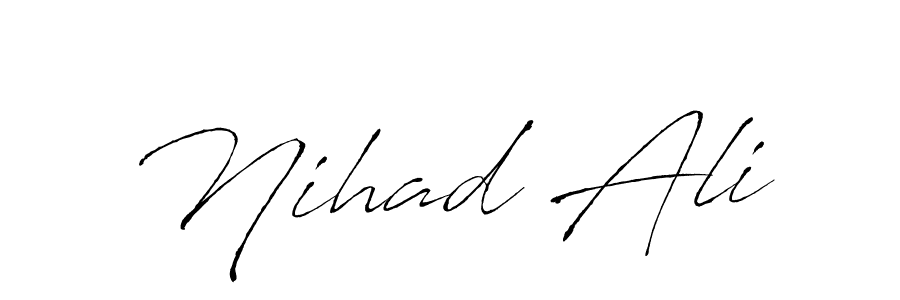 You should practise on your own different ways (Antro_Vectra) to write your name (Nihad Ali) in signature. don't let someone else do it for you. Nihad Ali signature style 6 images and pictures png