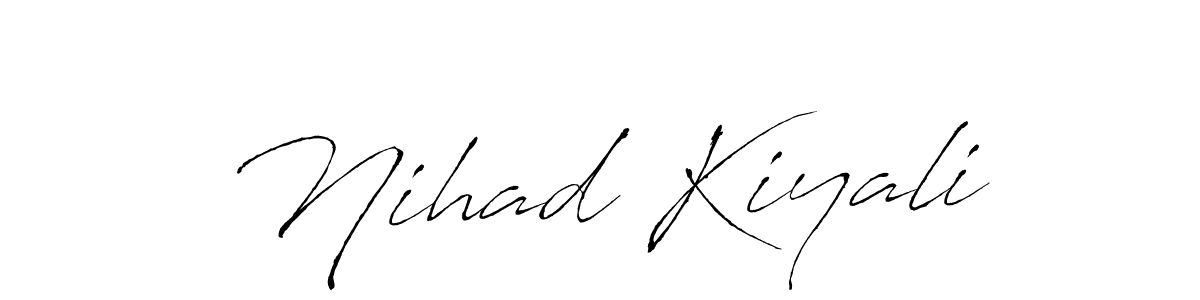 How to make Nihad Kiyali name signature. Use Antro_Vectra style for creating short signs online. This is the latest handwritten sign. Nihad Kiyali signature style 6 images and pictures png