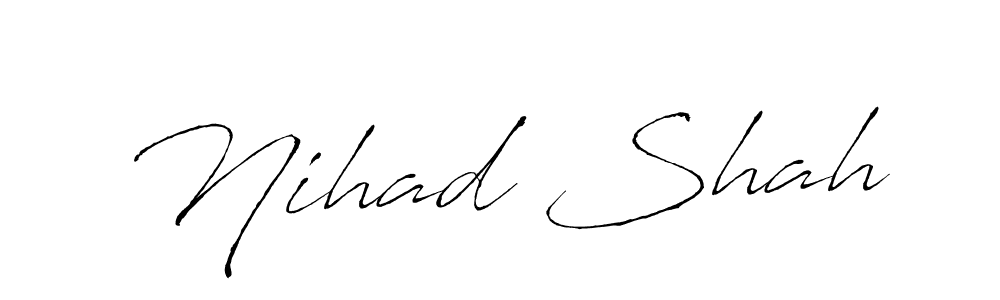 How to make Nihad Shah signature? Antro_Vectra is a professional autograph style. Create handwritten signature for Nihad Shah name. Nihad Shah signature style 6 images and pictures png
