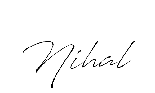 Design your own signature with our free online signature maker. With this signature software, you can create a handwritten (Antro_Vectra) signature for name Nihal. Nihal signature style 6 images and pictures png