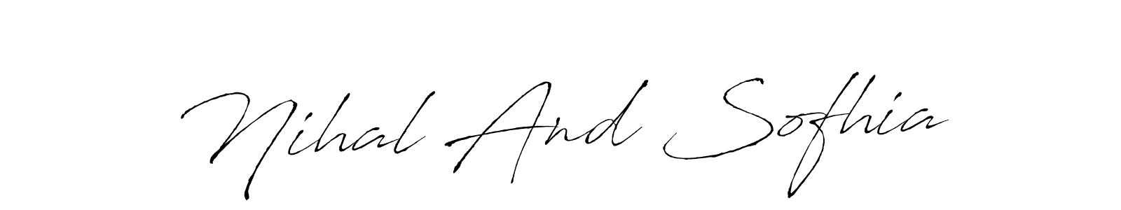 Use a signature maker to create a handwritten signature online. With this signature software, you can design (Antro_Vectra) your own signature for name Nihal And Sofhia. Nihal And Sofhia signature style 6 images and pictures png