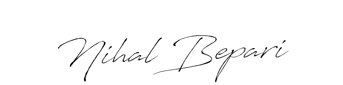 How to make Nihal Bepari signature? Antro_Vectra is a professional autograph style. Create handwritten signature for Nihal Bepari name. Nihal Bepari signature style 6 images and pictures png