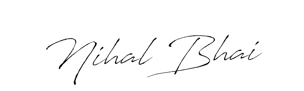 Antro_Vectra is a professional signature style that is perfect for those who want to add a touch of class to their signature. It is also a great choice for those who want to make their signature more unique. Get Nihal Bhai name to fancy signature for free. Nihal Bhai signature style 6 images and pictures png