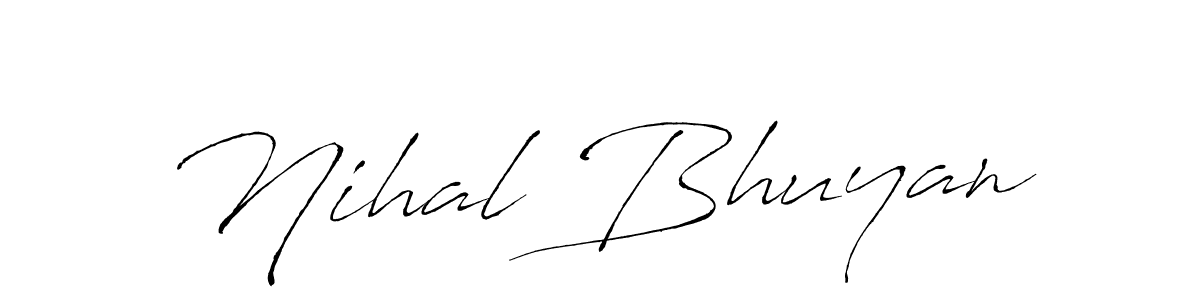 Design your own signature with our free online signature maker. With this signature software, you can create a handwritten (Antro_Vectra) signature for name Nihal Bhuyan. Nihal Bhuyan signature style 6 images and pictures png